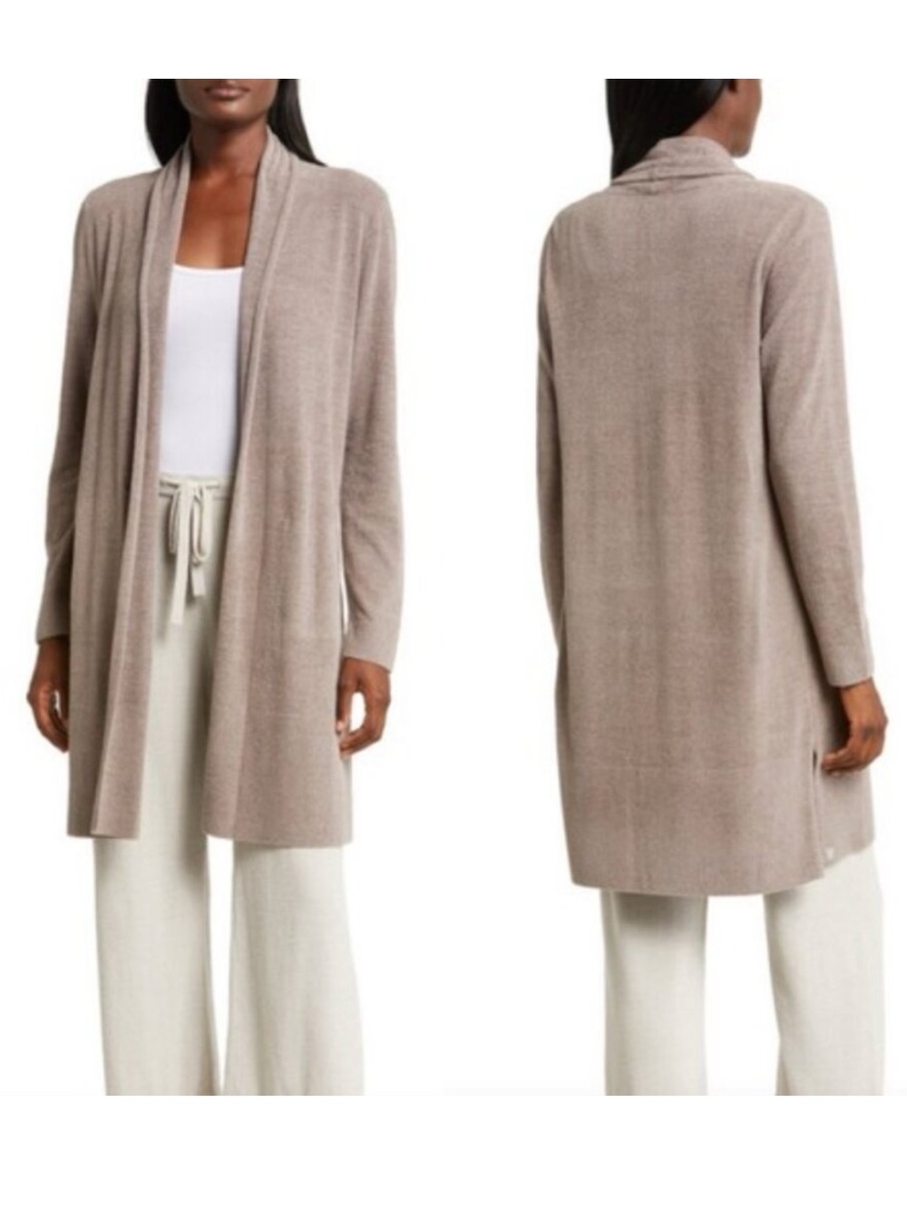 Barefoot Dreams CozyChic Ultra Lite Open Front Cardigan Medium